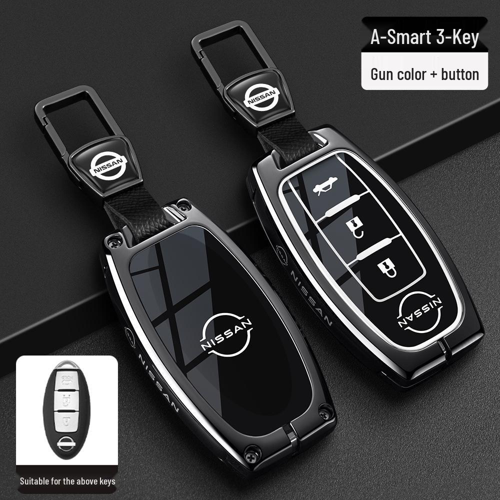 Nissan Schlüsseltasche Abdeckung: Passt für neue Sylphy, Teana, Tiida, Qashqai, X-Trail, Bluebird Modelle, Inklusive Schlüsselanhänger für Männer