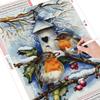 Diamond Painting Christmas Bird 5D Diamond Embroidery Winter Animal Mosaic Picture Of Rhinestone Home Decoration