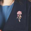 Unique Rhinestones Jellyfish Shaped Brooch Sea Creature Pin Jewelry Accessories For Jackets Coats And Bags