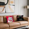 B-BoykisserS Silly Cat Pillow Cover Sofa Cushion Cover Home Room Decoration Children Gift