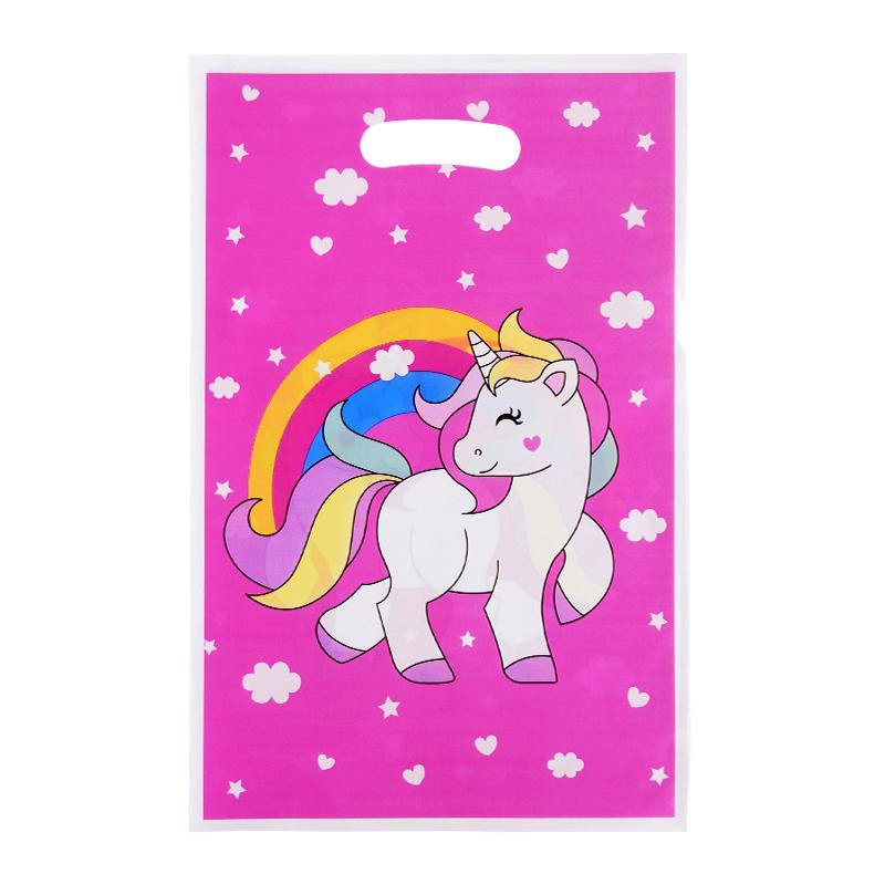 10-30Pcs Unicorn Candy Bag Gift Cookie Packaging Bags Kids Unicorn Theme Birthday Party Supplies Wedding Baby Shower Decoration