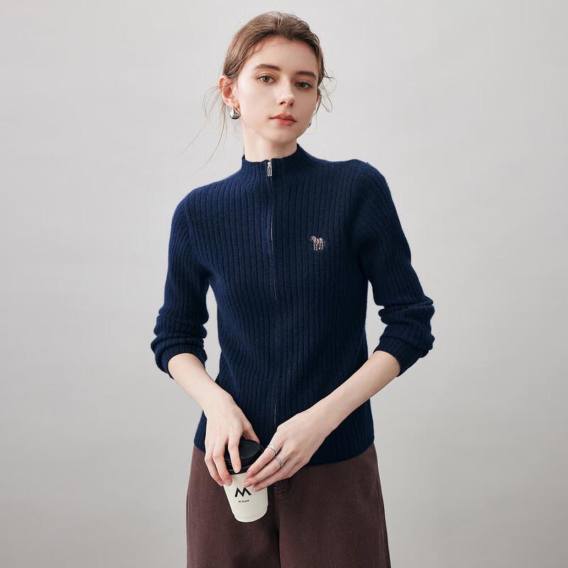 Comon Boca Women's Slim-Fit Cashmere Zipper Cardigan