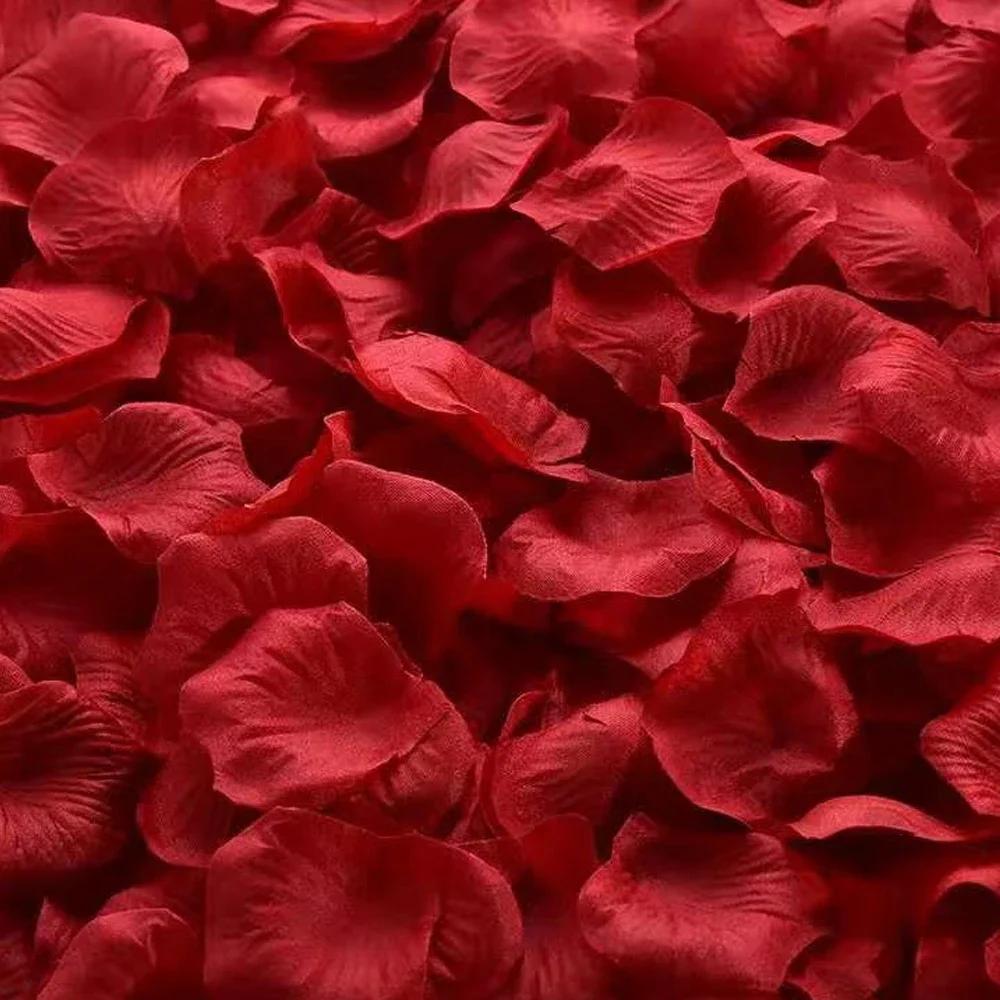 100-10000 Stück Top Bunte künstliche gefälschte Rosenblätter Rot Weiß Gold Rosen Blütenblätter Blumen Romantische Hochzeit Party Valentinstag Dekor