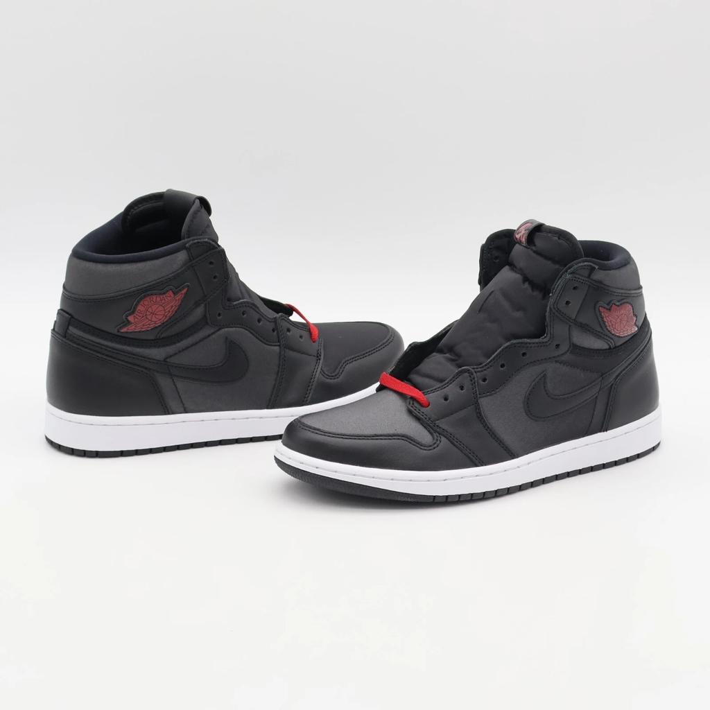 555088-060 Nike Air Jordan 1 Retro High OG Black Gym Red Satin Metallic (Men's)