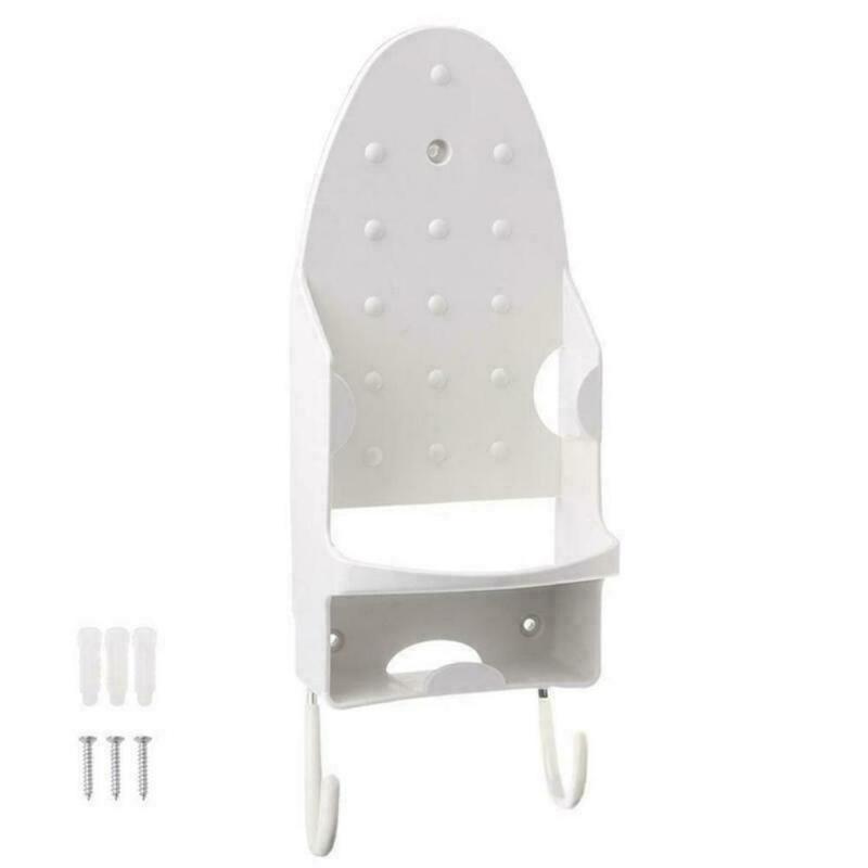 

Портативный держатель для утюга, бытовая вешалка для гладильной доски для отеля, черно-белая настенная полка для хранения утюга, принадлежности для домашнего хранения белый