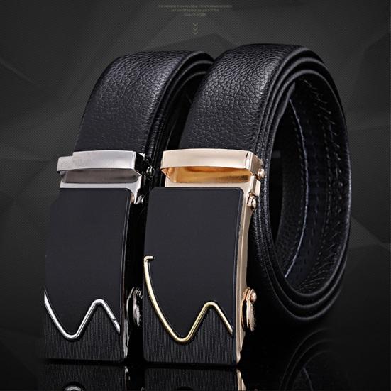 Men Autumatic Belt Business Formal Belt Smooth Faux Leather Alloy Buckle Anti-break Great Durability Anti-slip Men Meeting Commute Suit Pants Belt