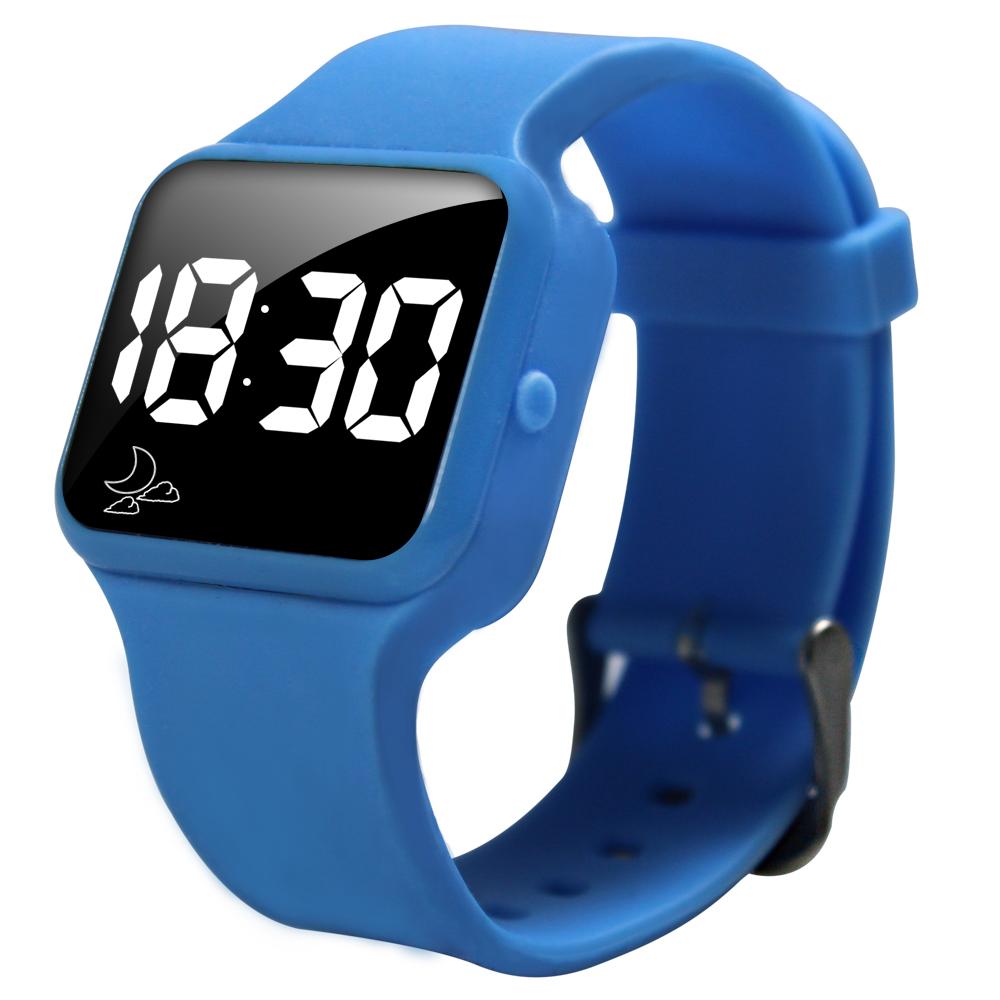 Children s Light Digital Square LED Sport Watch Luxury Adult Student Electronic Watch Silicone Shell Alarm OEM