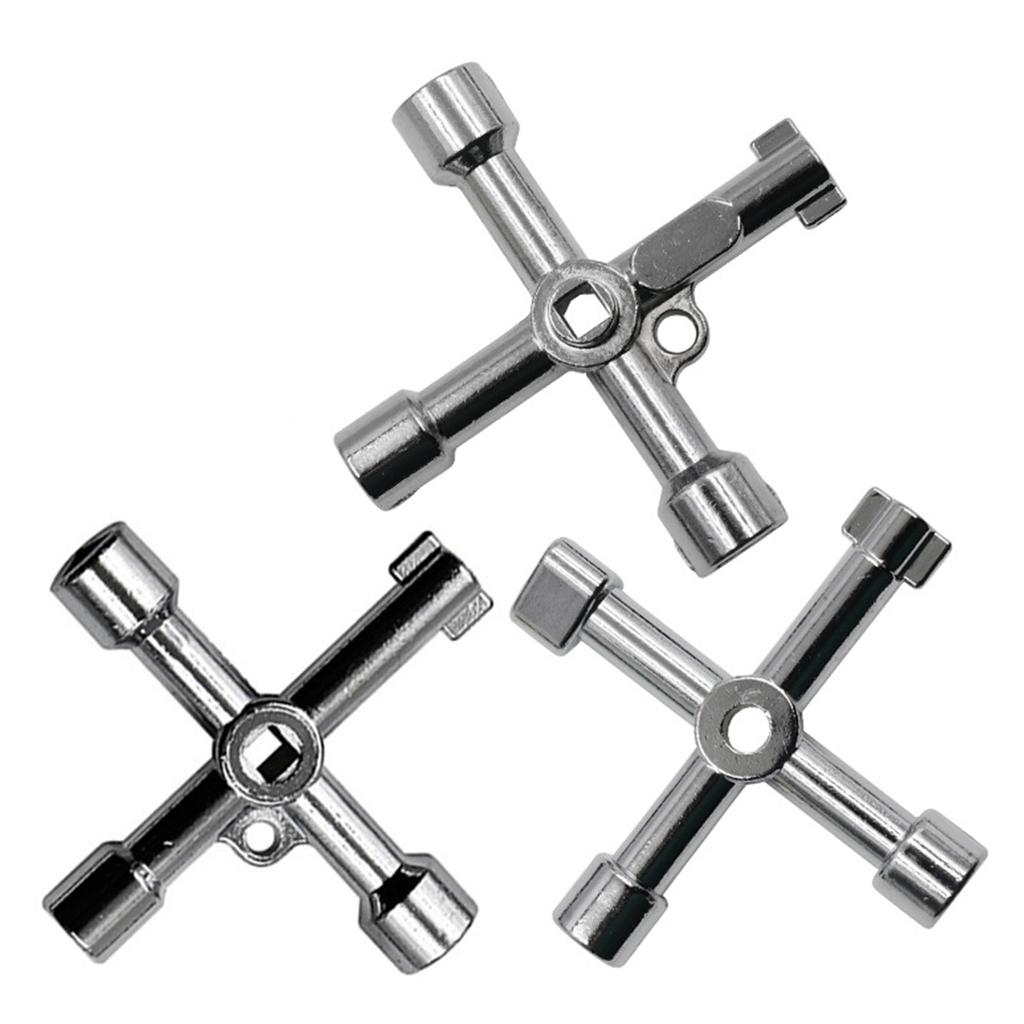4 In 1 Cross Key Wrench With Accessories Universal Square Triangle Train Electrical Cupboard Box Elevator Cabinet