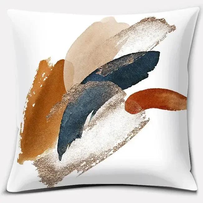 Warm Color Block Series Throw Pillow Gift Home Office Decoration Throw Pillow Bedroom Sofa Car Cushion Cover