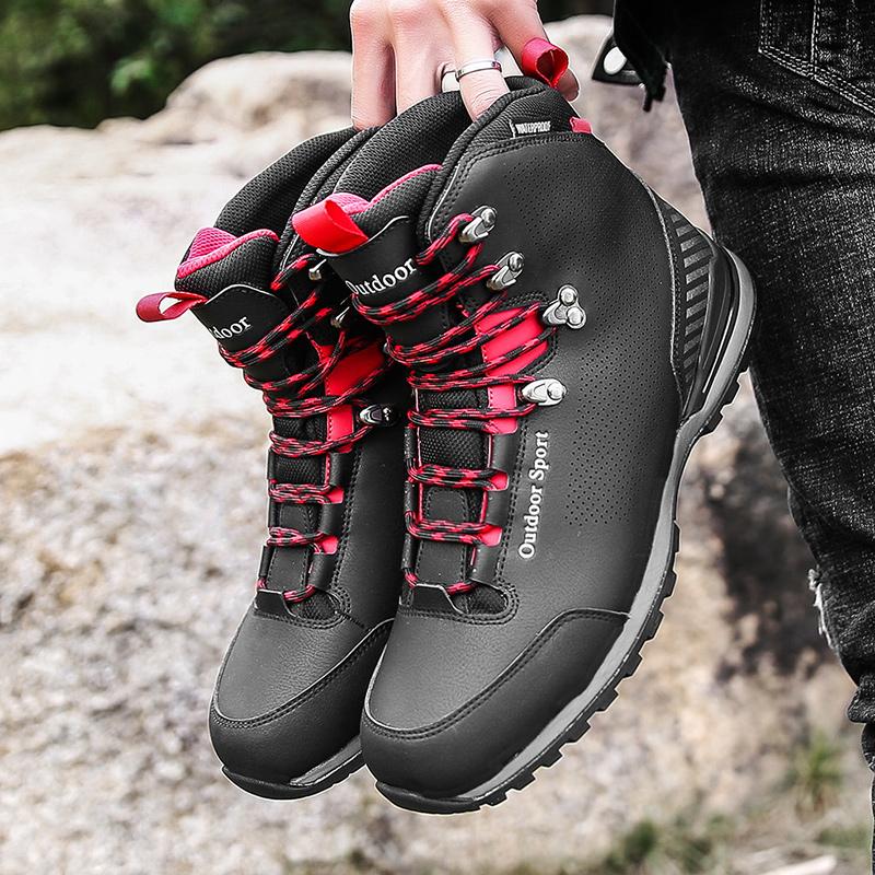 Ankle Shoes Hiking Shoes Men's Waterproof Hunting Boots Tactical Desert Combat Trekking Boots Male Women Warm Leather Sneakers