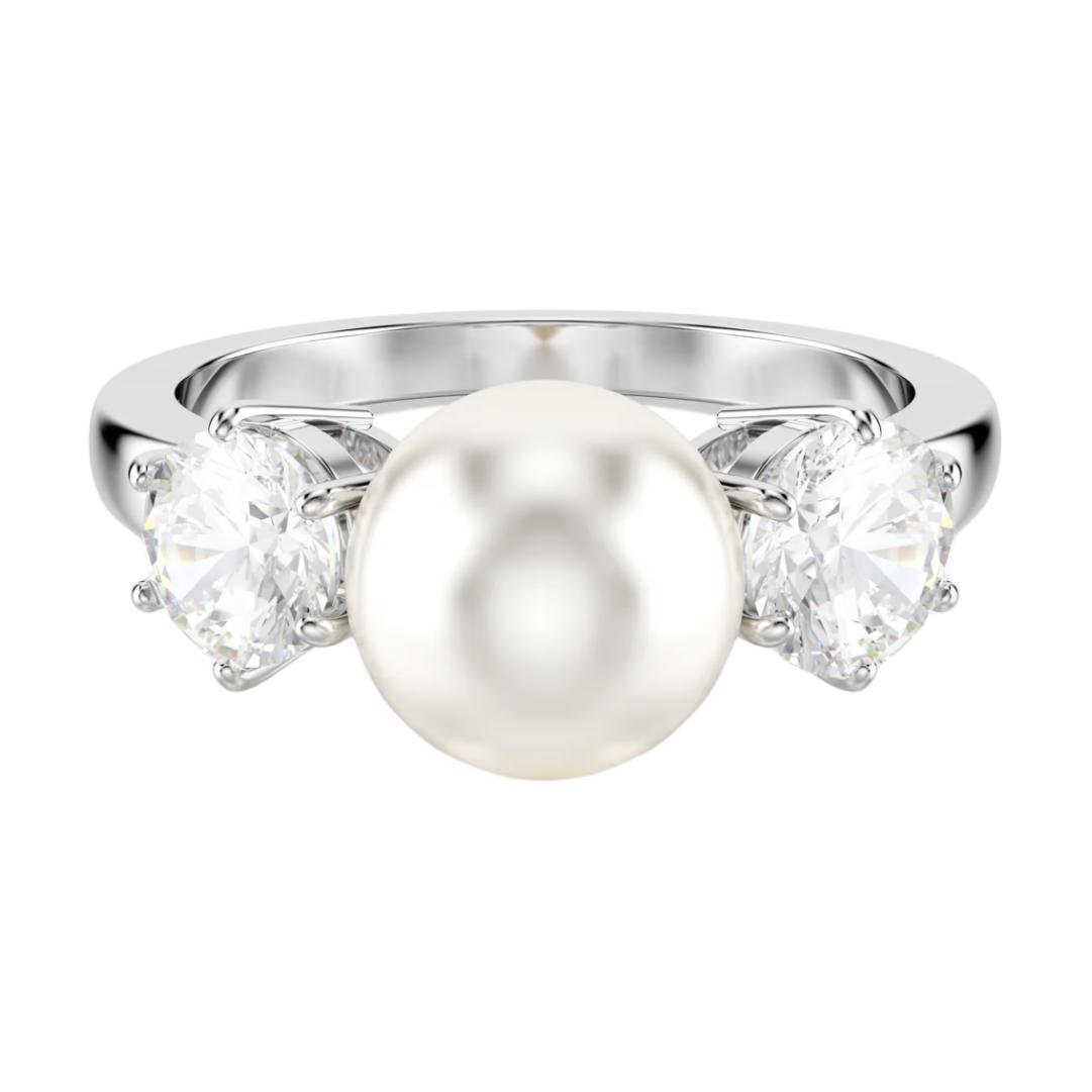 

Swarovski Matrix Original Design Rhodium Plated Ring Women ring Silver 5689628 Box (Random Color)