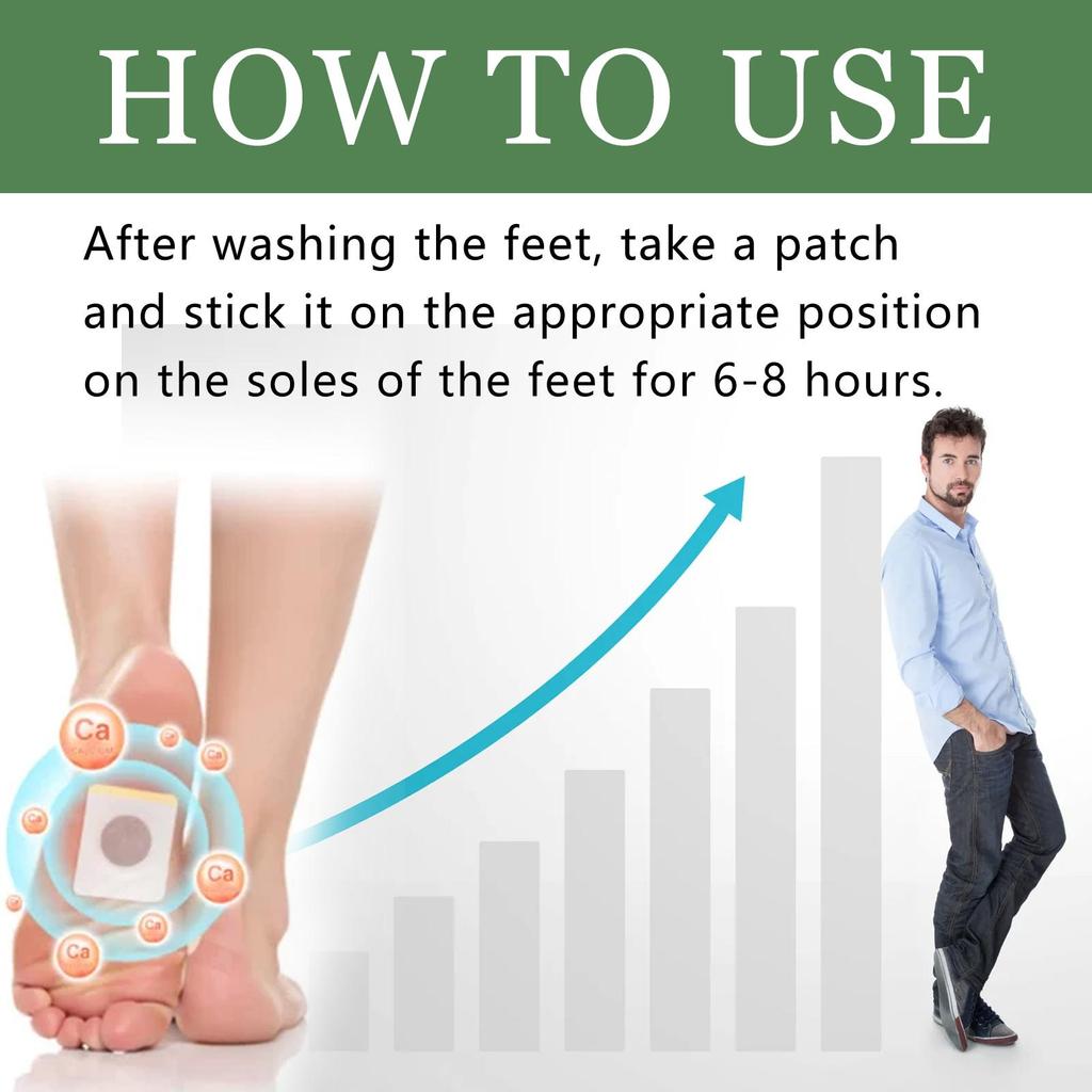 10pcs  Herbal Booster Patch Body Height Care Plantar Acupressure Foot Health Booster Patch