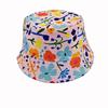 Kids' Cartoon Print Sun Protection Bucket Hat, Double-Sided for Boys & Girls, Trendy Outdoor Headwear