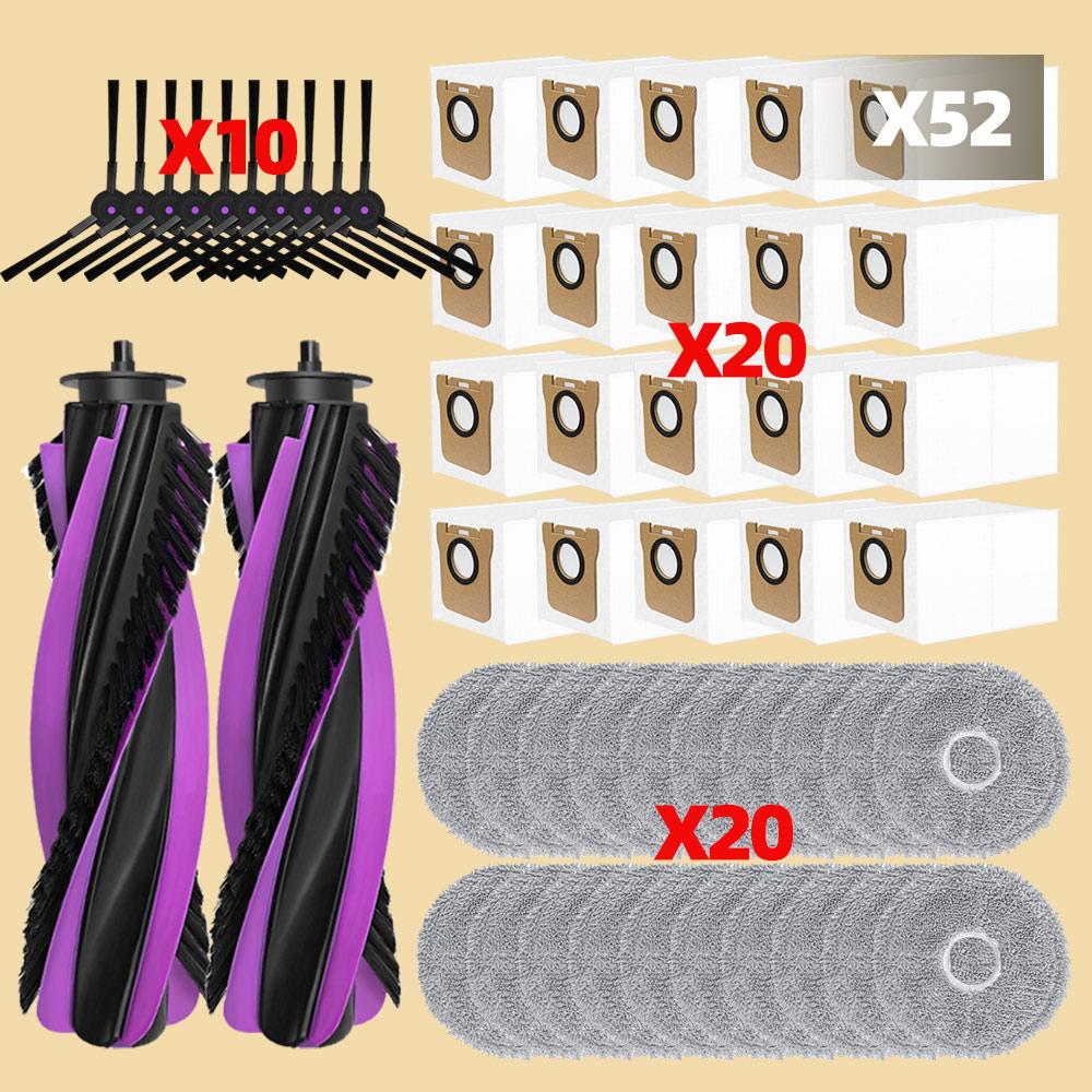 Compatible For JONR P20 PRO Vacuum Spare Parts Main Roller Side Brushes Mop Cloths Pads Filter Dust Bag Replacement Accessories