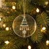Holiday Tree Decorations 2D Flat Beaded Art Christmas Ornament, Acrylic Rustic/Candy/Snowflake Dangle/Faux Crystal Durable Ornament Xmas Hanging