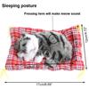 Plush Toy Stuffed Cute Sleeping Cat Press Simulation Sound Animal Kids Gift Doll