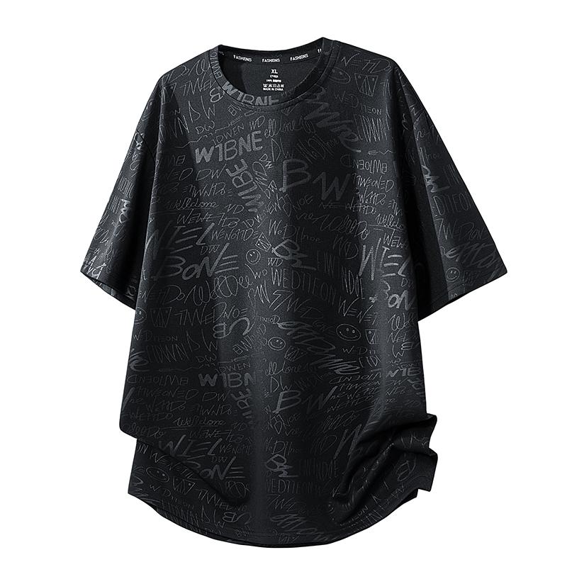 Schnelltrocknendes Sport-T-Shirt Herren Eis Seide Fitness Locker Sommer Dünn Kurzärmlig Laufen Top