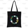 TOOTH 26 Letter Alphabet Printing Canvas Bag Shopper Bag Harajuku Style Women Bags Shoulder Bag Handbag