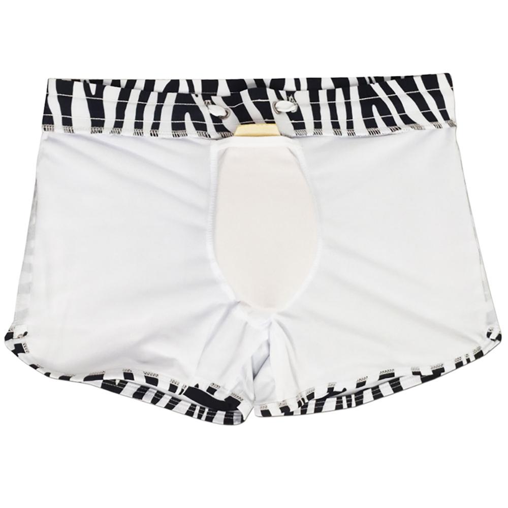 მამაკაცის საცურაო ტრუსები ჩემოდნები ზებრა-ზოლიანი მჭიდრო მორგებული სექსუალური საცურაო კოსტიუმები პლაჟის ტანსაცმელი სათრიმლავი სერფინგის სპორტული დარბაზი