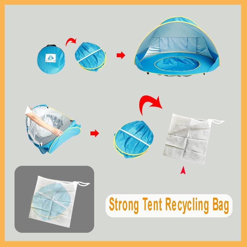 Tienda de campaña para la playa para bebé, piscina de sombra portátil, refugio solar con protección UV para niños, juguetes al aire libre, piscina para niños, tienda de campaña para jugar en casa, juguetes