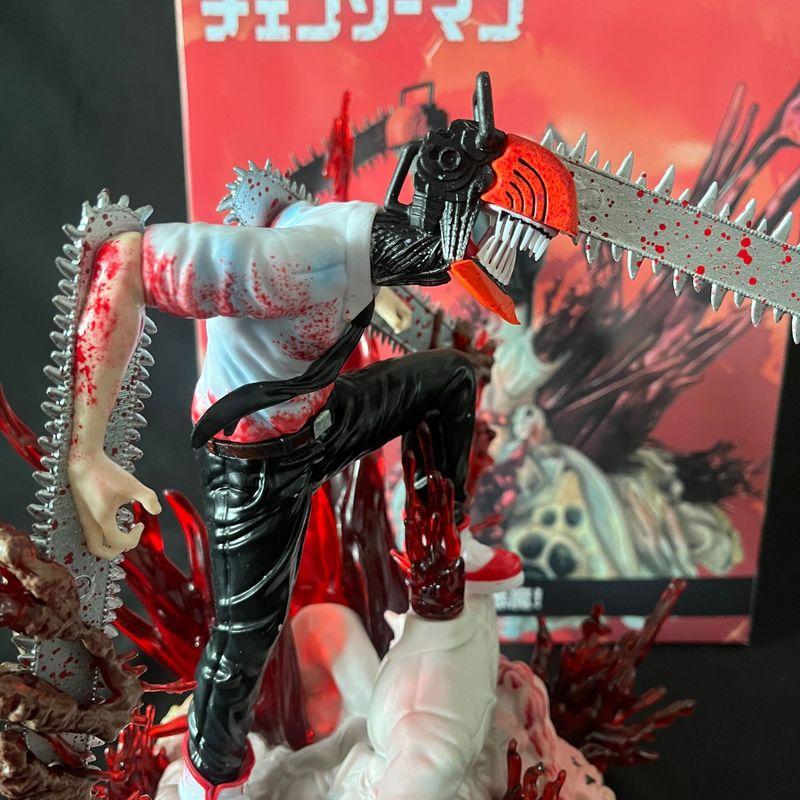 New In Stock 26cm Electric Saw Manual Chain Saw Manual Box Anime Animation Model Manual Play Desktop Decoration Assembly Gift