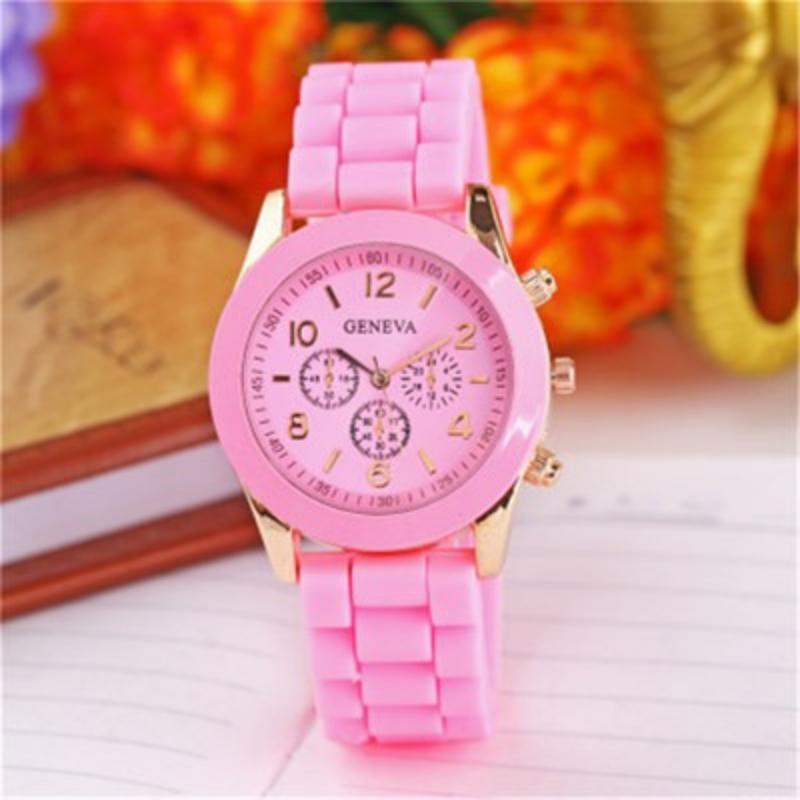 1Pc Silicone Watch Korean Version Fashionable and Beautiful Color Jelly Student Sports Watch