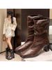 Fashion Internet Celebrity Black Booties Women's High Heels 2025 Autumn and Winter New Single Boots French