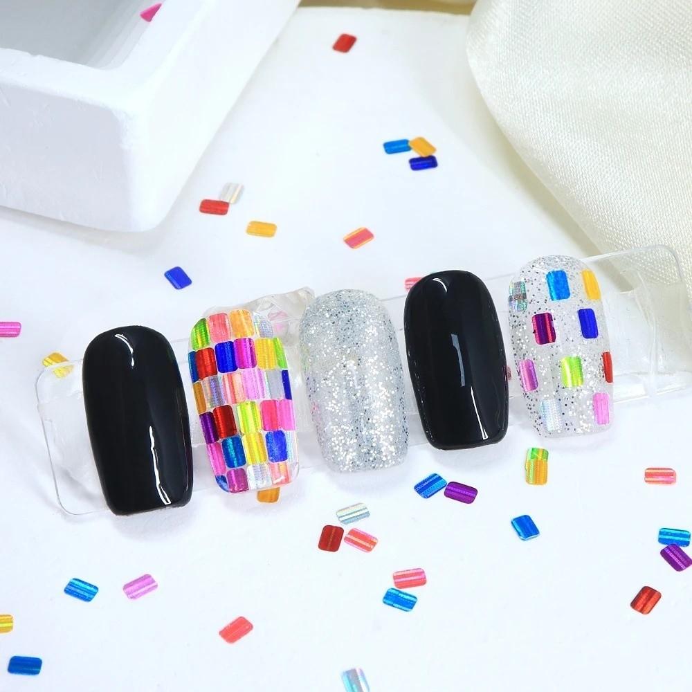 Laser Shiny Nail Art Sequins Holographic Nail Charms New Sequins Nail Decorations  French Manicure
