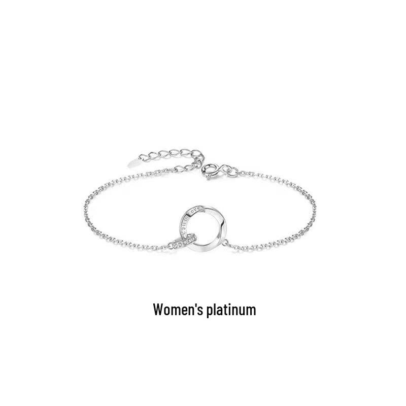 Mobius Double Ring Women s Bracelet - Versatile, Elegant, Perfect Gift for Couples Best Friends, Valentine s Day Jewelry