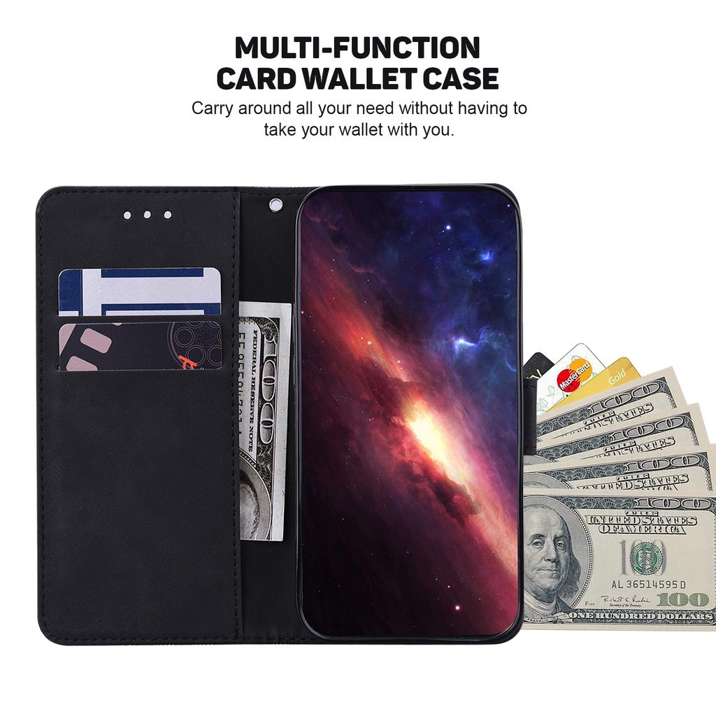 Flip Leather Wallet Case for Honor 90 Lite 5G/X50i 5G,Geometry Imprinted Stand Phone Cover