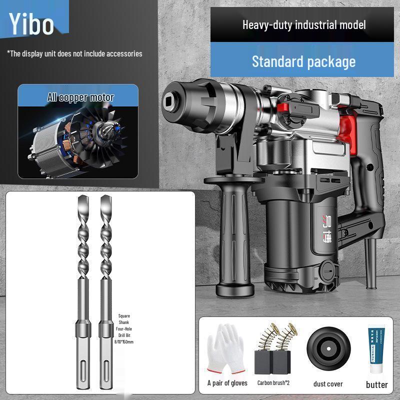 High-Power Multi-Functional Electric Hammer and Drill: Industrial-Grade Concrete Impact Tool for Home and Professional Use