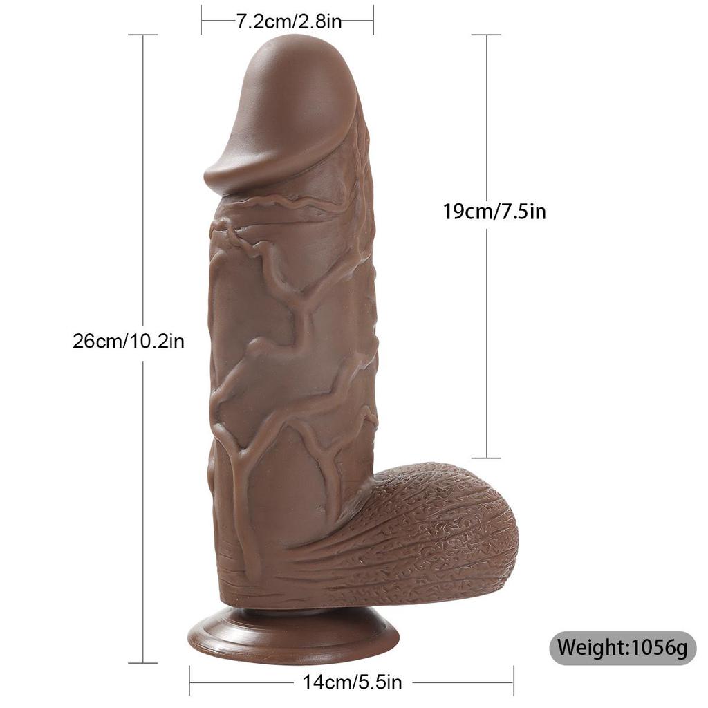 MoDi Riesiger Silikondildo für Erwachsene, Sexspielzeug für Frauen mit Saugnapf, Dick, Penis, erotisches Spielzeug, 26 cm