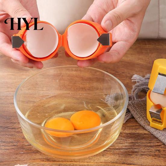 Egg Shell Opener 2Pcs Eggshell Tool Cracker Stainless Steel Peeler Portable Compact Cracking Handheld Separator for Eggs Cooking Baking Lightweight