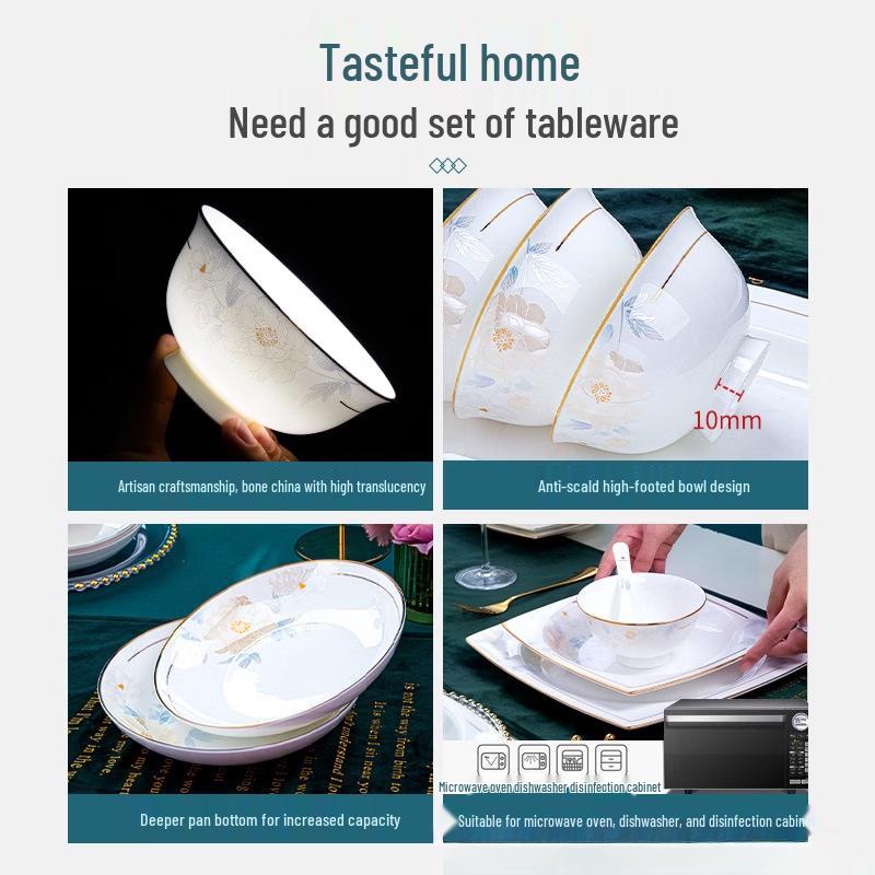 Jingdezhen Bone China Large Dinner Plate