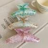 1pc Multi-color Starfish Hair Clip Acrylic Hair Claws, Summer Beach Hair Clip with Claws for Strong Fixation
