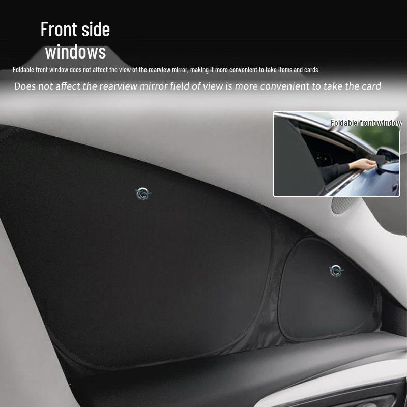 Tesla Model 3/Y Privacy Sunshade: Opaque Side Window Protection with Suction Cup - Heat Insulation & Anti-Peeping