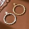 Exaggerated Rhinestone Hoop Earrings: Versatile & Elegant Women's Fashion with a High-End Appeal