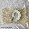 50X50Cm Wedding Party Placemat Crinkle Fabric Napkin Pleated Napkin Table Decoration