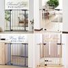 Iris Plaza Baby Gate, 78cm High, 70-91cm Wide, Expandable, Double Locking Feature, Tension Type, Sand Beige, Automatic Open/Close
