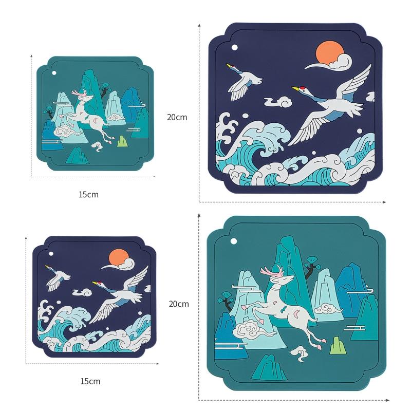 

Anti-Scalding And High Temperature Resistant Bowl Mats National Trend Anti-Scalding Mats Home Dining Mats Non-Slip Pvc Coasters S