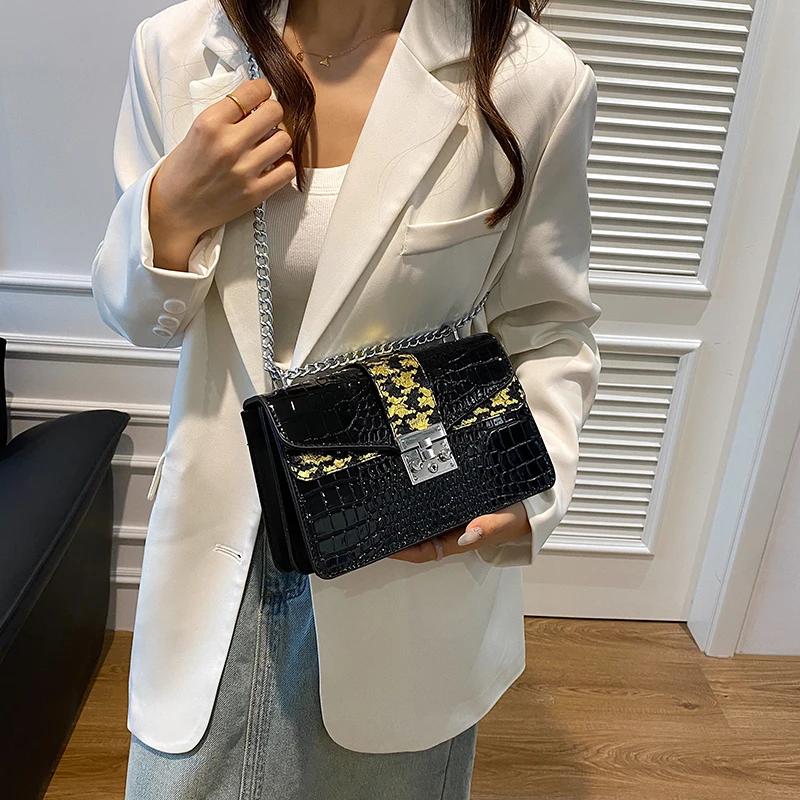 PU Leather Chain Shoulder Bag for Ladies   Luxury Bag  Small Crossbody Bags  High Quality  Designer