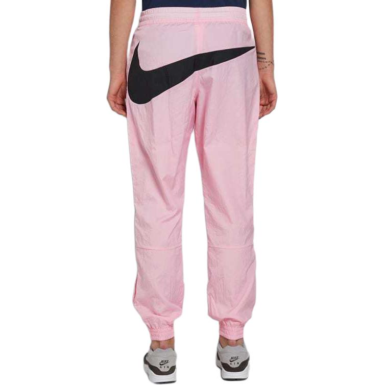 Nike NSW Swoosh Woven Pants With Zip Pockets And Elastic Cuffs Men Bottoms Pink AJ2300-686