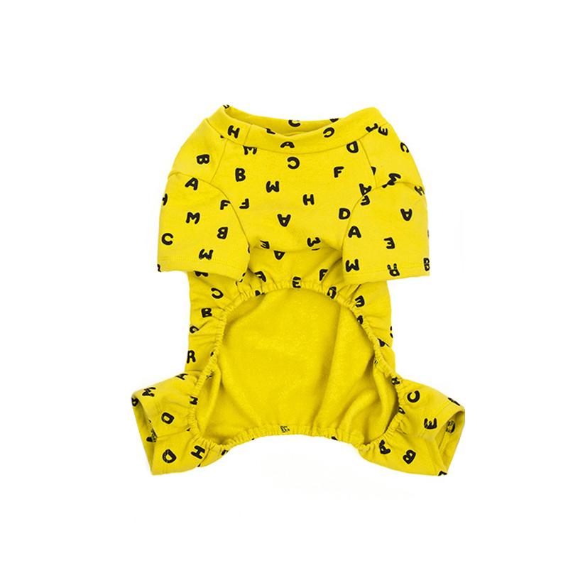 Winter Warm French Bulldog Pet Pajamas for Small Dogs Cotton Letter Puppy Dog Jumpsuit Corgi Shiba Inu Overalls mascotas Costume