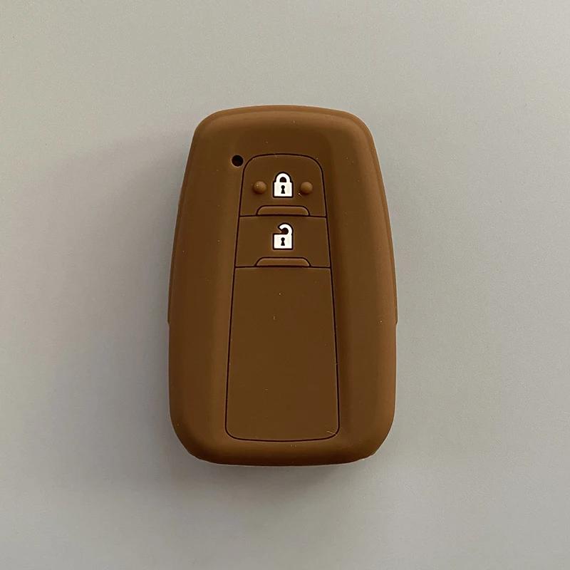 Silicone Car Key Case Cover For Toyota Corolla Prius Camry V70 C-Hr Rav4 Hybrid Highlander Altis Land Cruiser Prado 150 Avalon