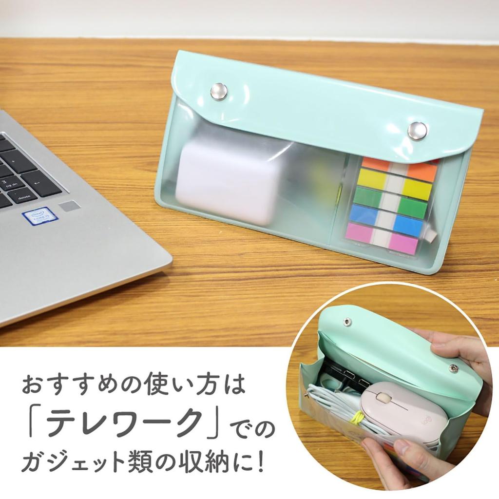 LIHIT LAB ALCLEA Triangle Pen Case, Red, A7942-3