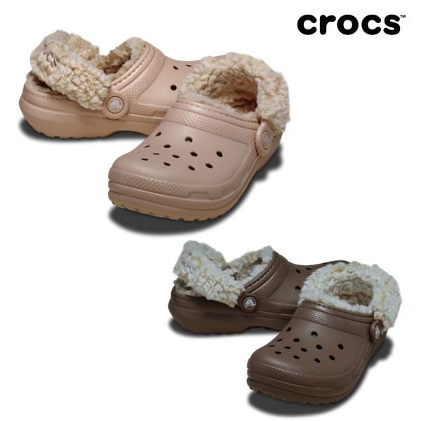 Crocs Детские классические клоги на флисовой подкладке для малышей 212857 6us Другие сандалии Crocs... 212857195 (mushroom)/C10(165)