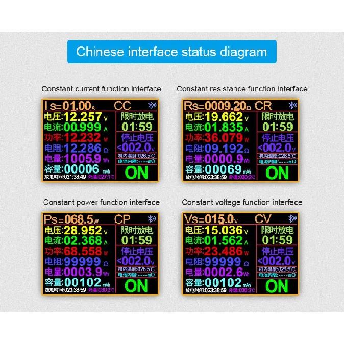 DL24/P 150W/180W 2.4" DC USB Tester Electronic Load 18650 Car Battery Capacity Monitor Discharge Charge Power Meter Checker