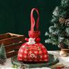 Christmas Portable Handbag Canvas Bag Christmas Eve Apples Gift Box Large Capacity Handheld Shopping Bag for Kids New Year Gift