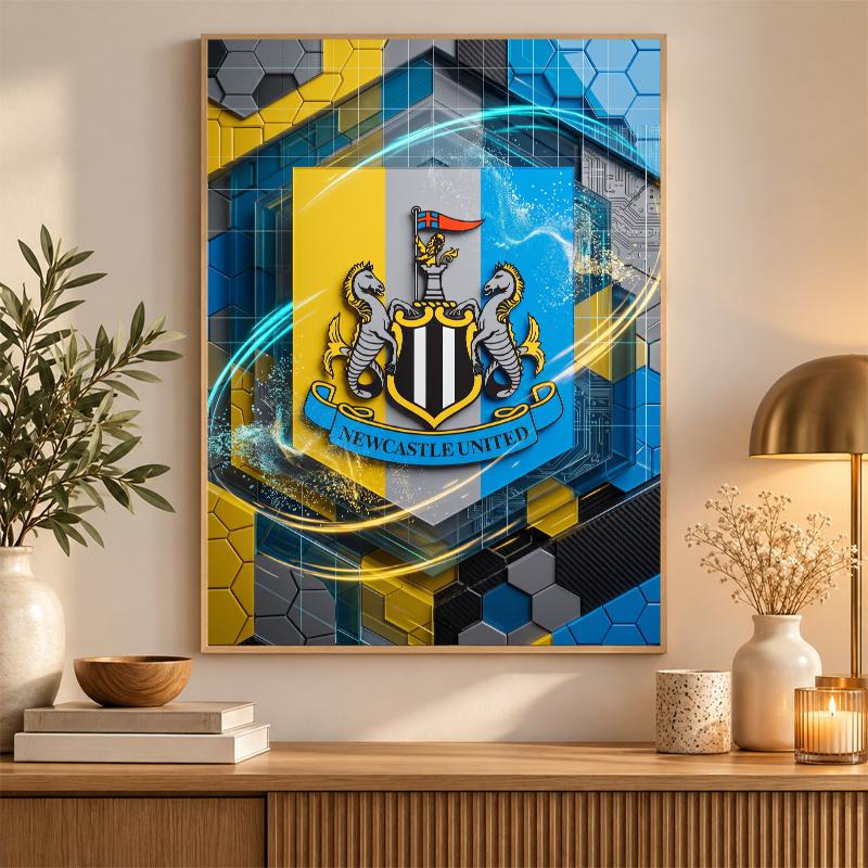 Newcastle United Football Diamond Painting Kit 5D Full Drill DIY Diamond Mosaic Wall Art Home Decor