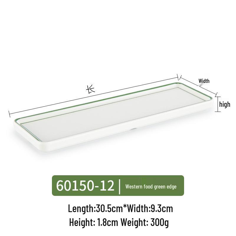 Melamine Rectangular Plate for Sushi, Sashimi & Desserts - Creative Imitation Porcelain Design for Restaurants